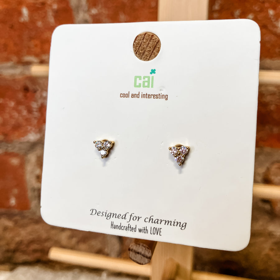 Triangle Cz Earring
