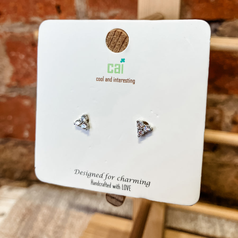 Triangle Cz Earring