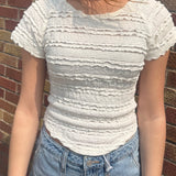 Textured Ruffle Top