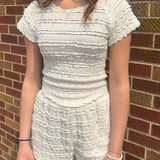 Textured Ruffle Top