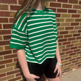 Oversized Stripe Casual Knit Top