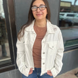 White Distressed Denim Jacket