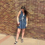 Denim Tie Front Vest