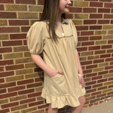 Short Sleeve Ruffle Bottom Dress
