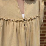 Short Sleeve Ruffle Bottom Dress