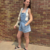Side Tie Short Overalls