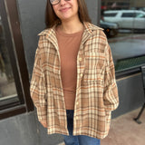 Brushed Plaid Oversized Layering Shirt