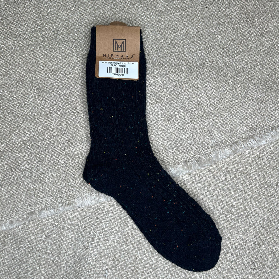 Wool Blend Crew Length Socks