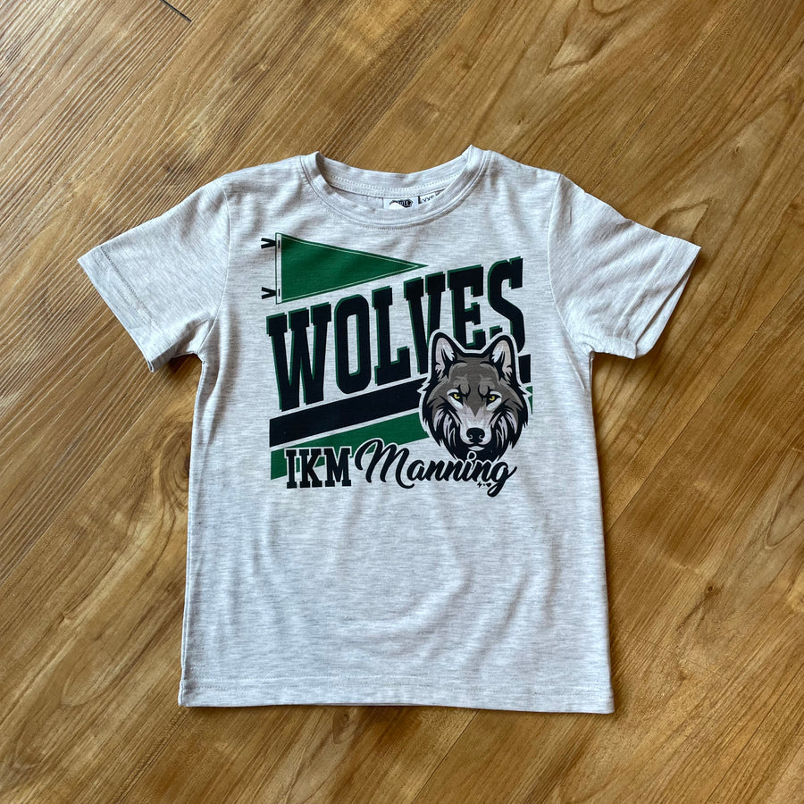 IKM-Manning Wolves Youth Pennant Mascot Tee