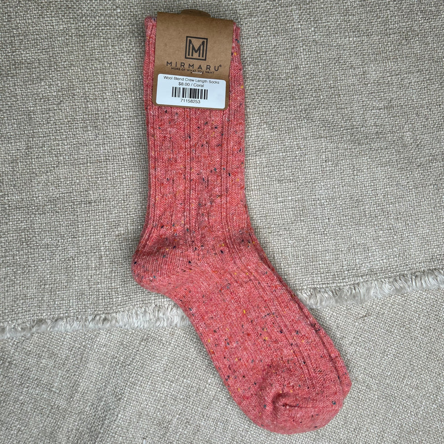 Wool Blend Crew Length Socks