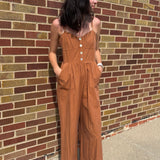 Sweetheart Neck Sleeveless Jumpsuit