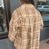 Brushed Plaid Oversized Layering Shirt