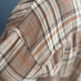 Brushed Plaid Oversized Layering Shirt