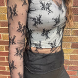 Floral Sheer Lace Layering Top