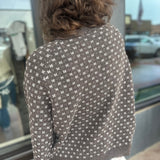 Textured Raglan Balloon Sleeve Cardigan