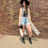 Sheer Floral Lace Duster