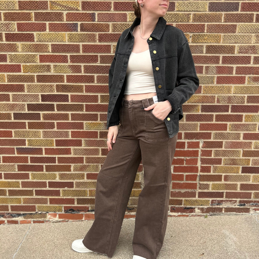 Judy Blue Wide Leg Brown Jeans