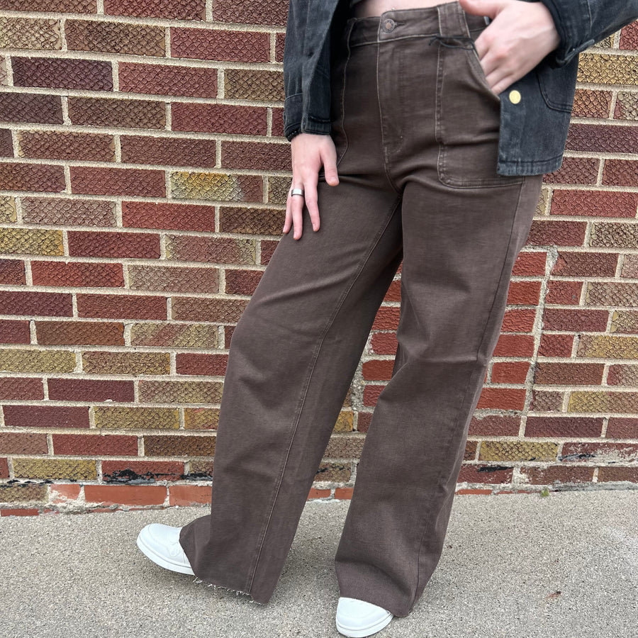 Judy Blue Wide Leg Brown Jeans