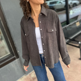 Corduroy Oversized Western Button Up Shirt