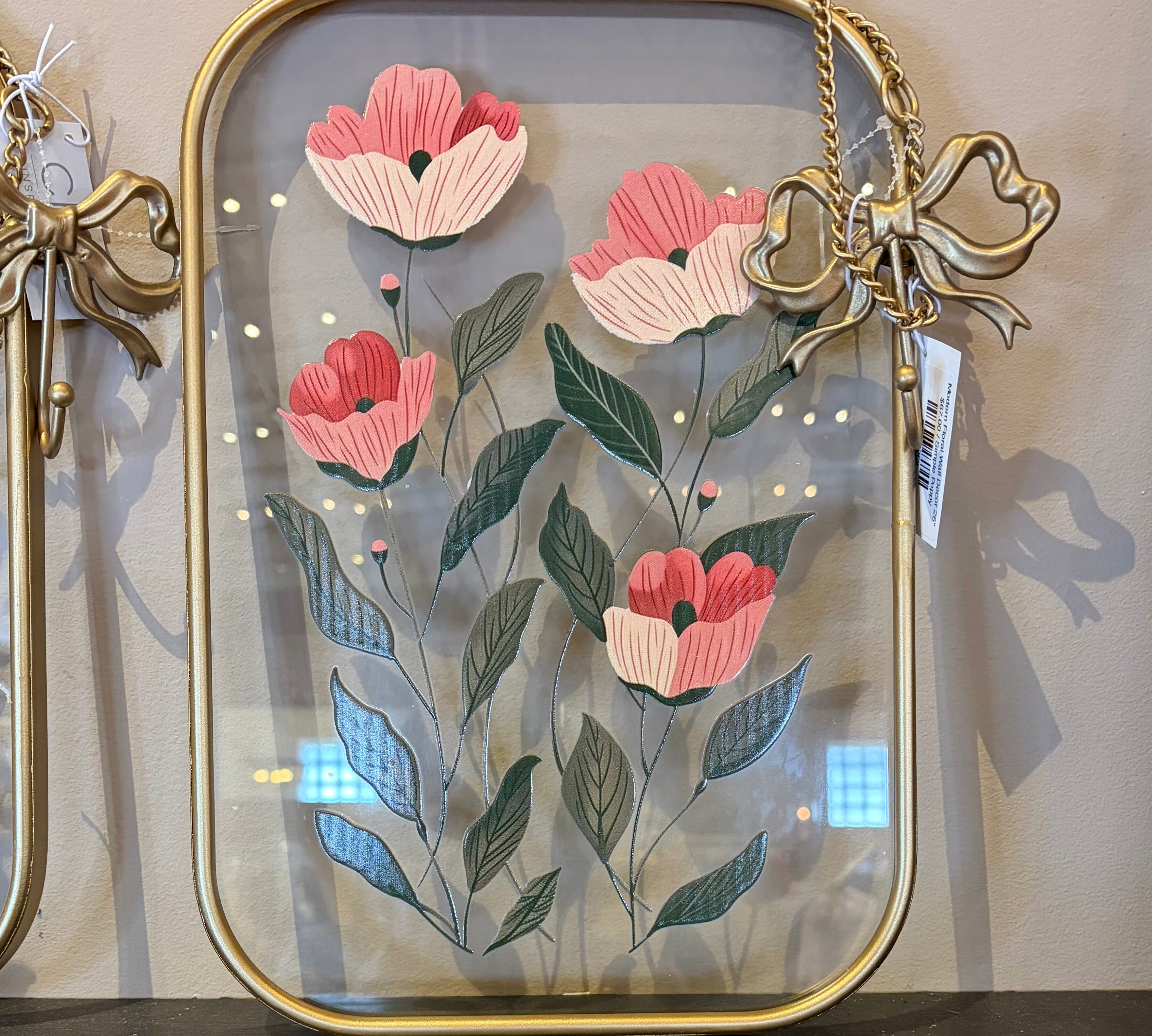Modern Floral Wall Decor 26"