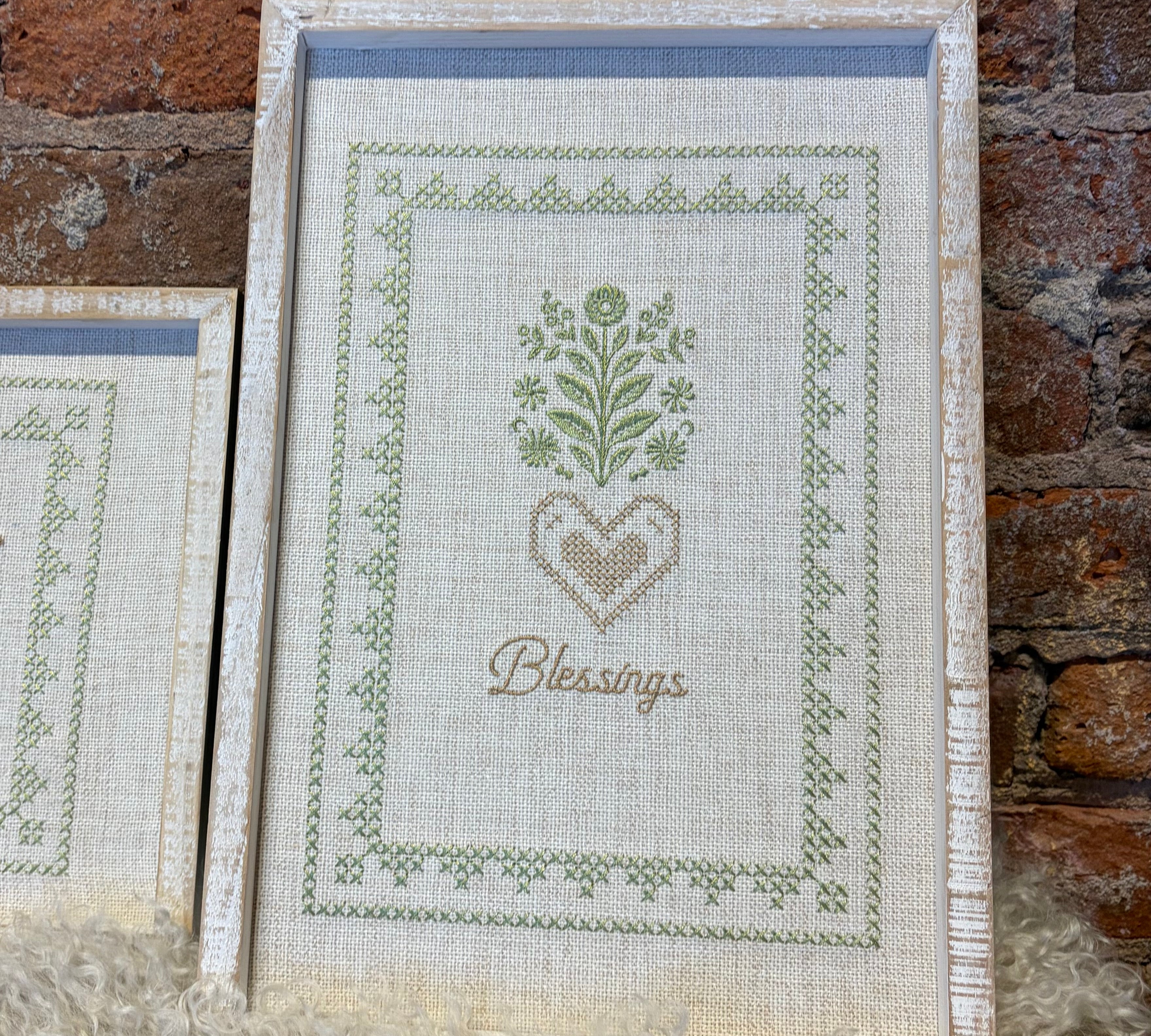 Cross Stitch Wall Decor 15"