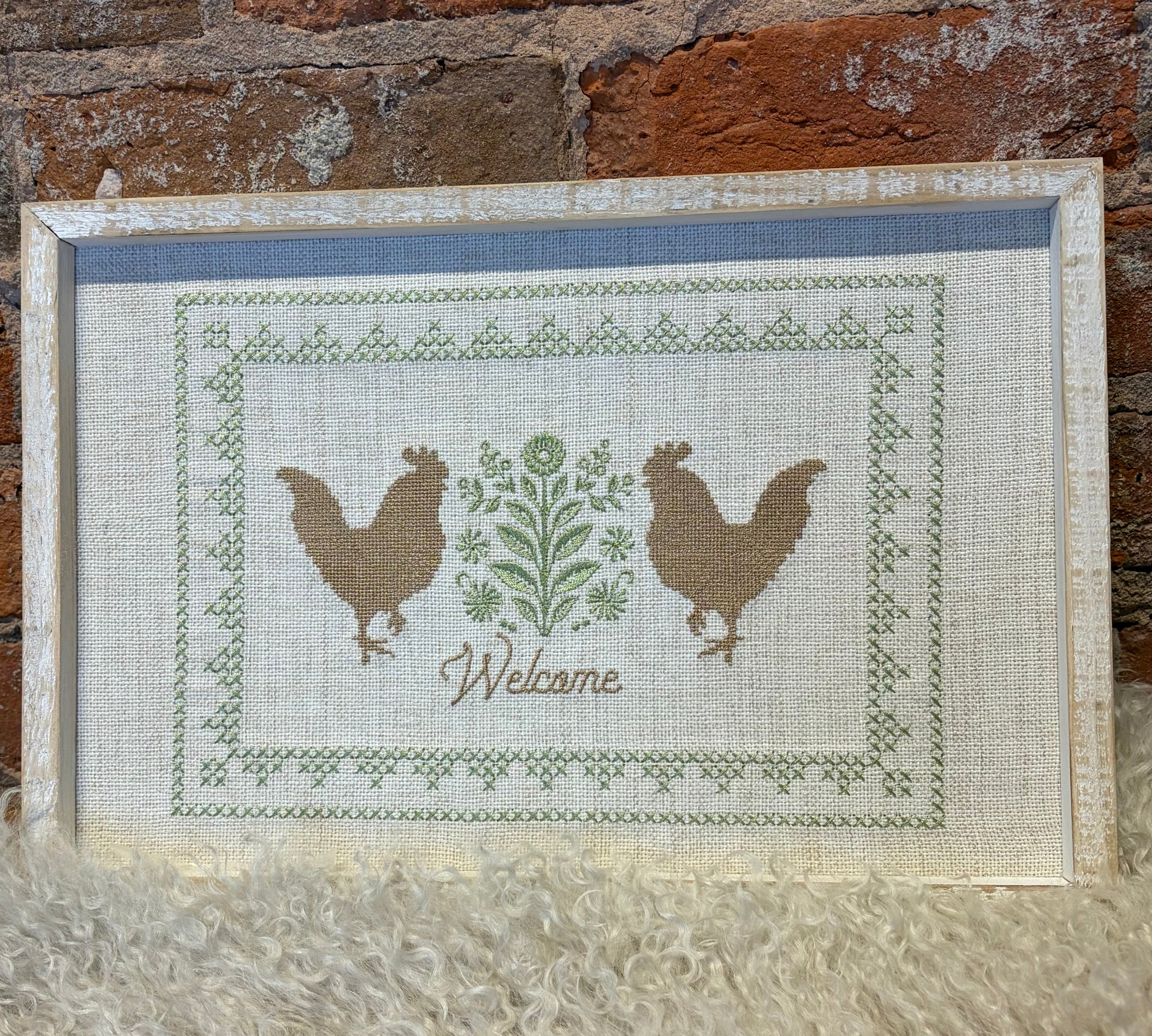 Cross Stitch Wall Decor 15"