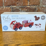 Wooden Tractor Playset 11"