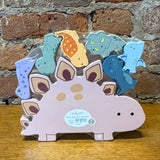 Wooden Dino Balance Stacker
