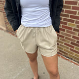 Vegan Leather Shorts