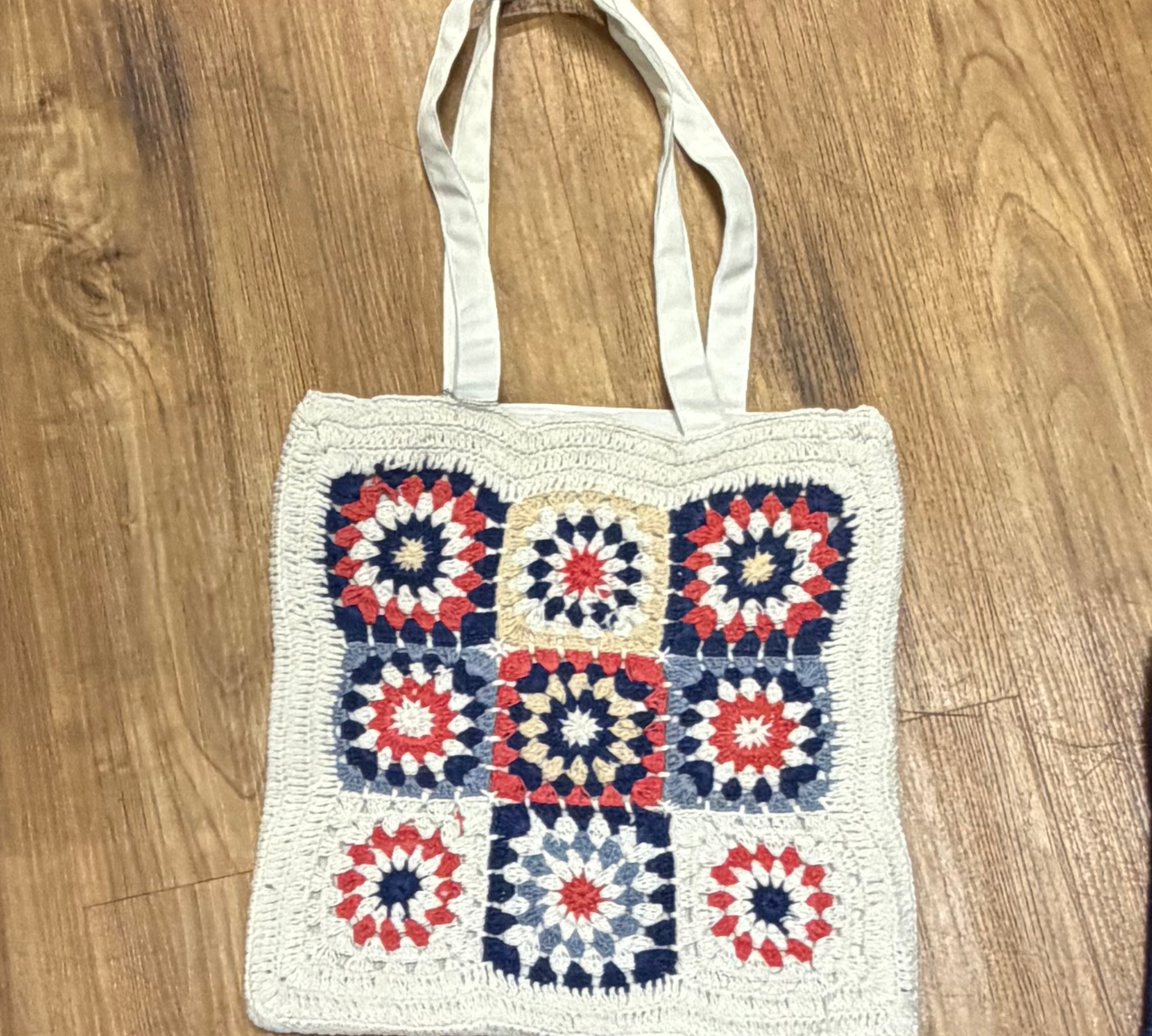 Crochet Patriotic Tote Bag
