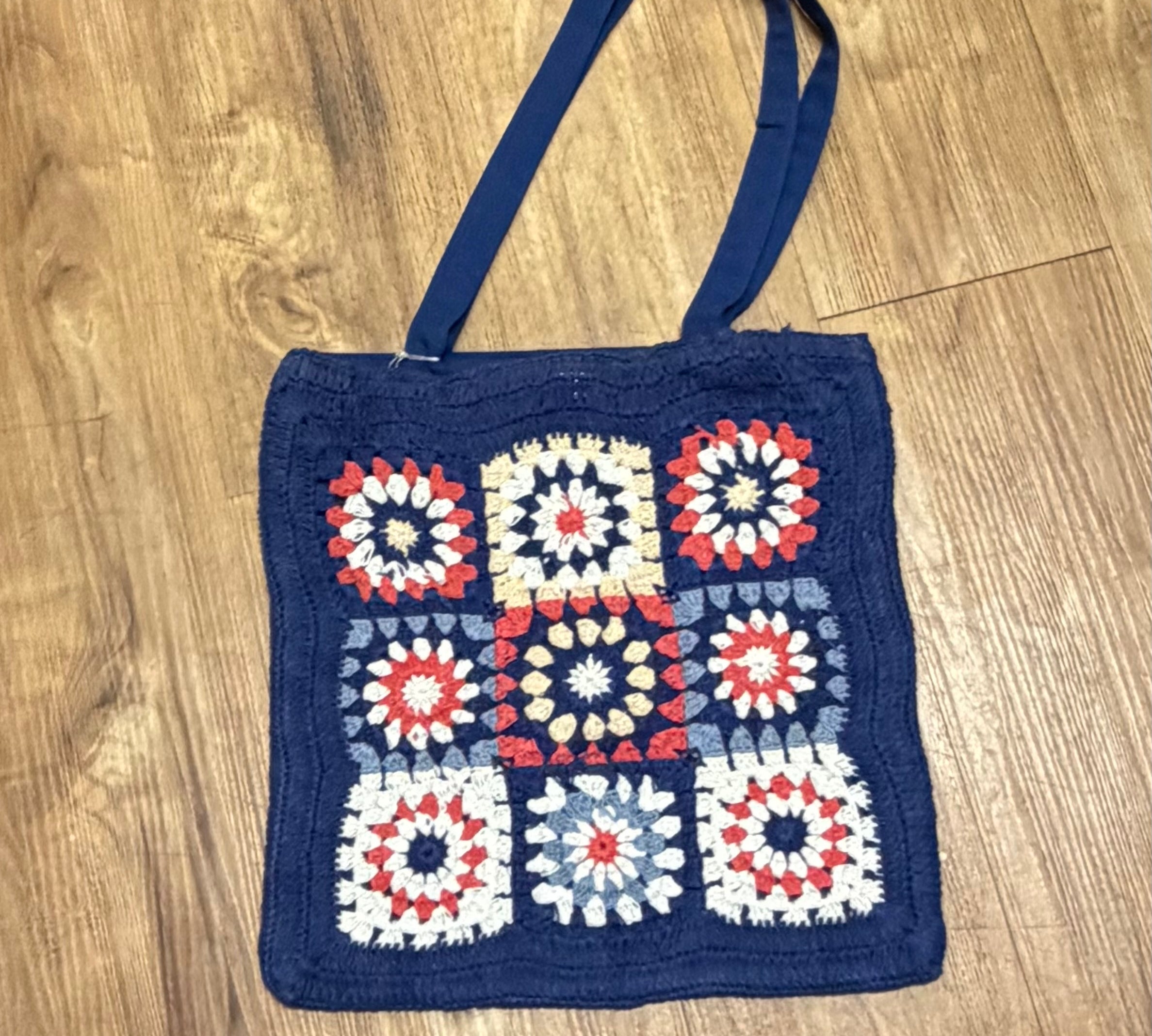 Crochet Patriotic Tote Bag
