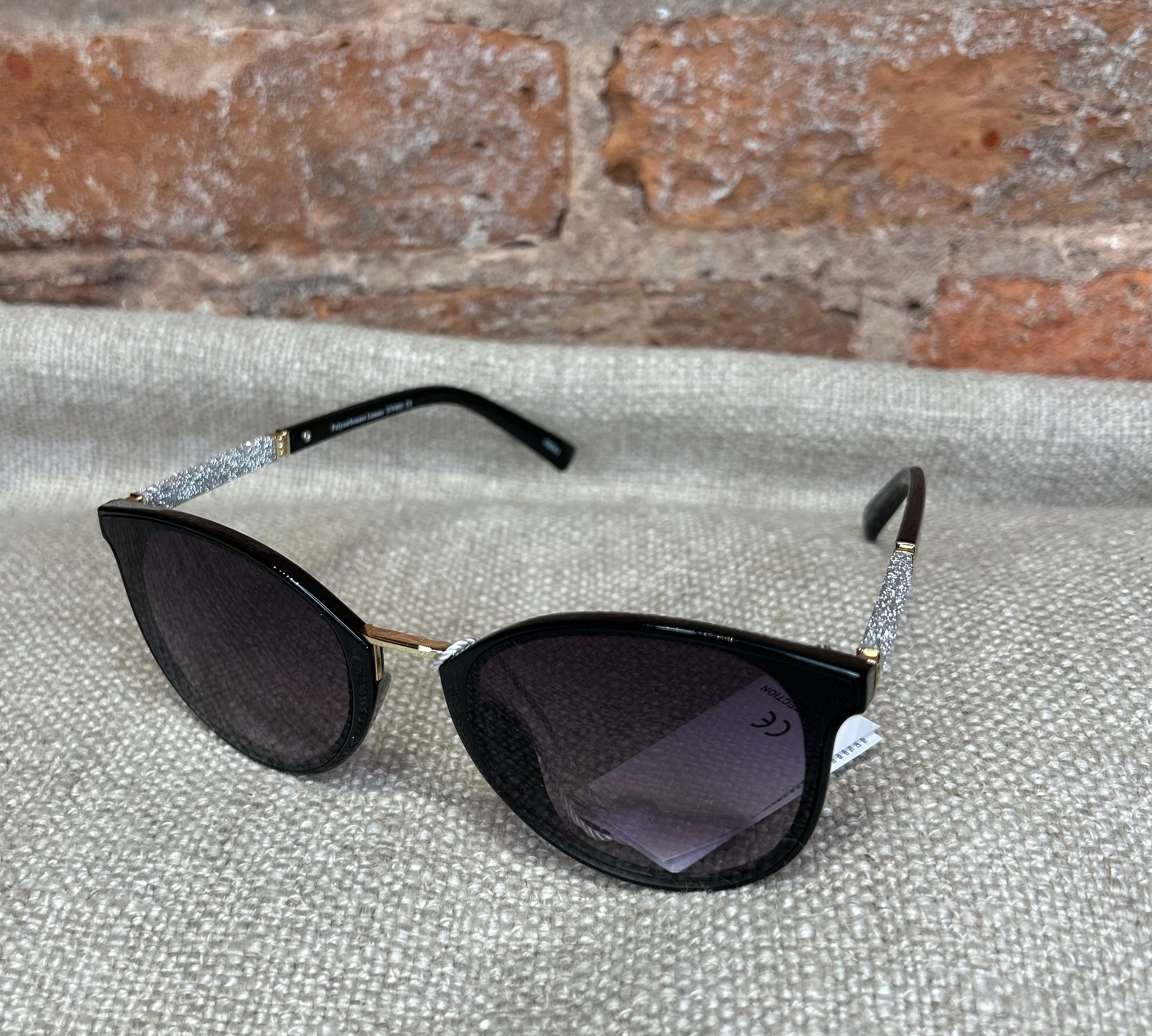 Round Glitter Arm Sunglasses