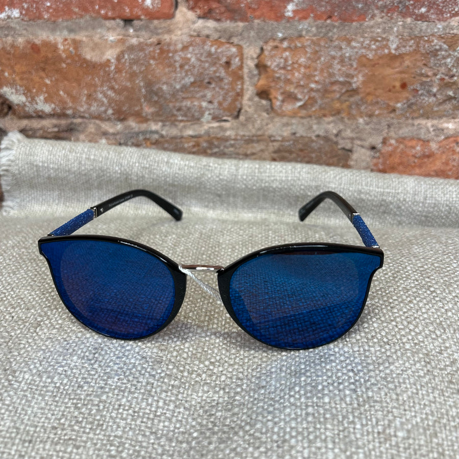 Round Glitter Arm Sunglasses