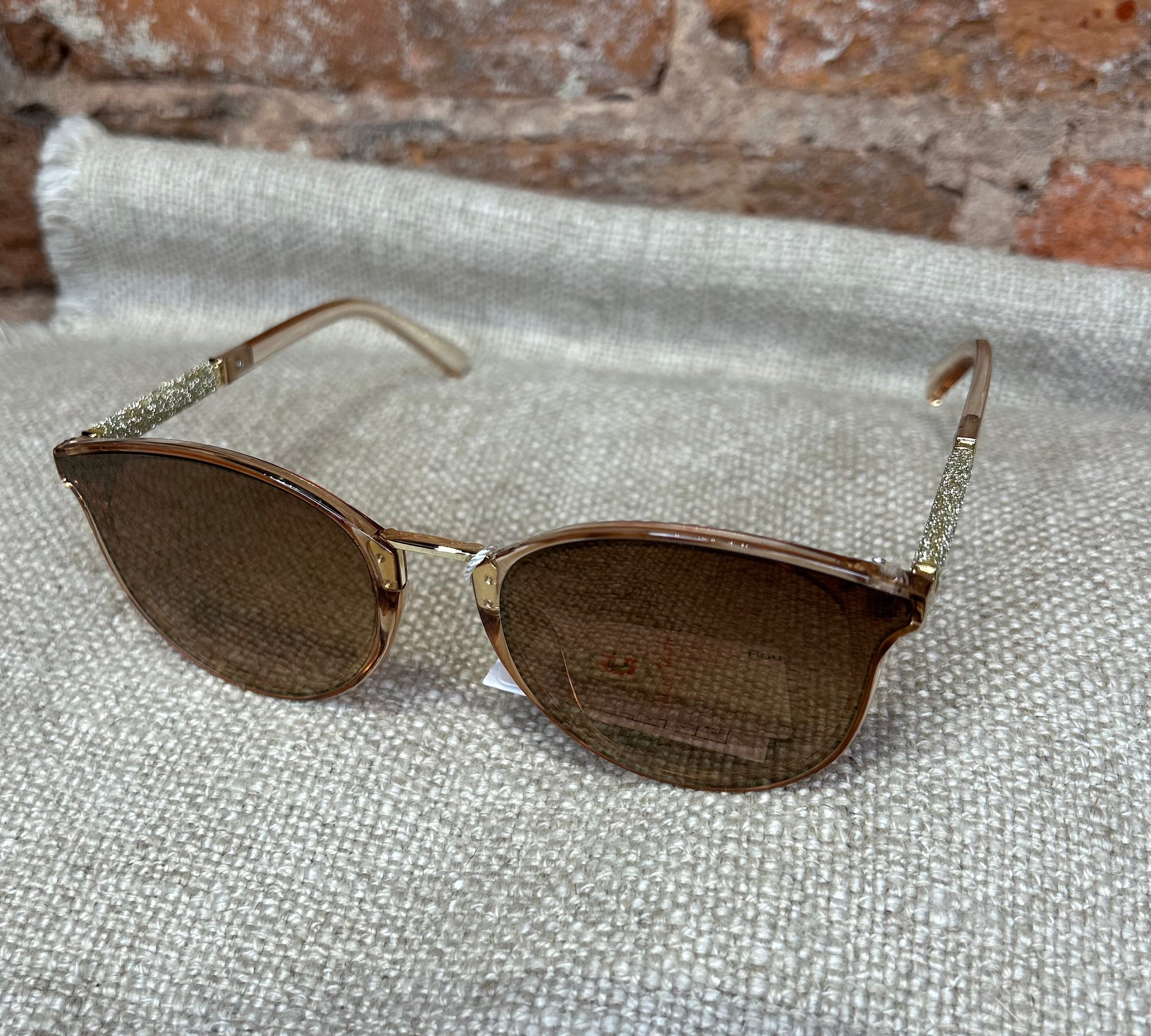 Round Glitter Arm Sunglasses