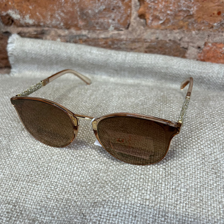 Round Glitter Arm Sunglasses