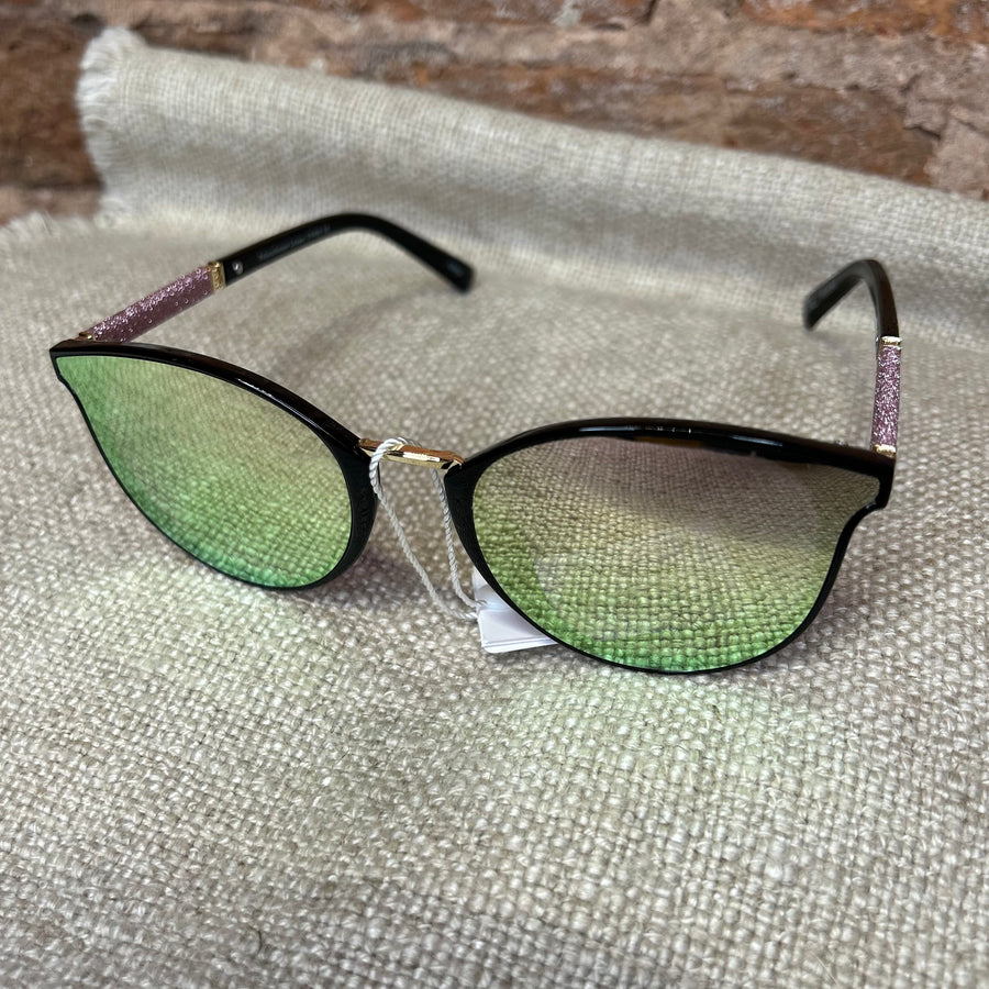 Round Glitter Arm Sunglasses