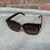 Square Framed Sunglasses w/Stud Detail
