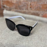 Square Framed Sunglasses w/Stud Detail