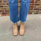 Demi Camel Woven Block Heel Boot