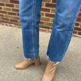 Demi Camel Woven Block Heel Boot