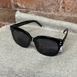 Square Framed Sunglasses w/Stud Detail