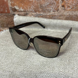 Square Framed Sunglasses w/Stud Detail