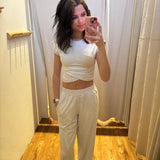 Cotton Lycra Crossover Pant