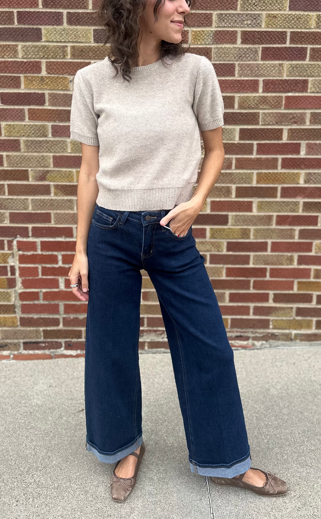 Short Sleeve Sweater Top
