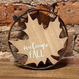 Welcome Fall Leaf Orn 6"
