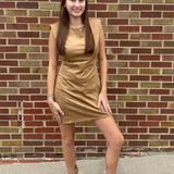Woven Suede Dress