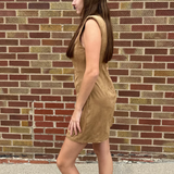 Woven Suede Dress