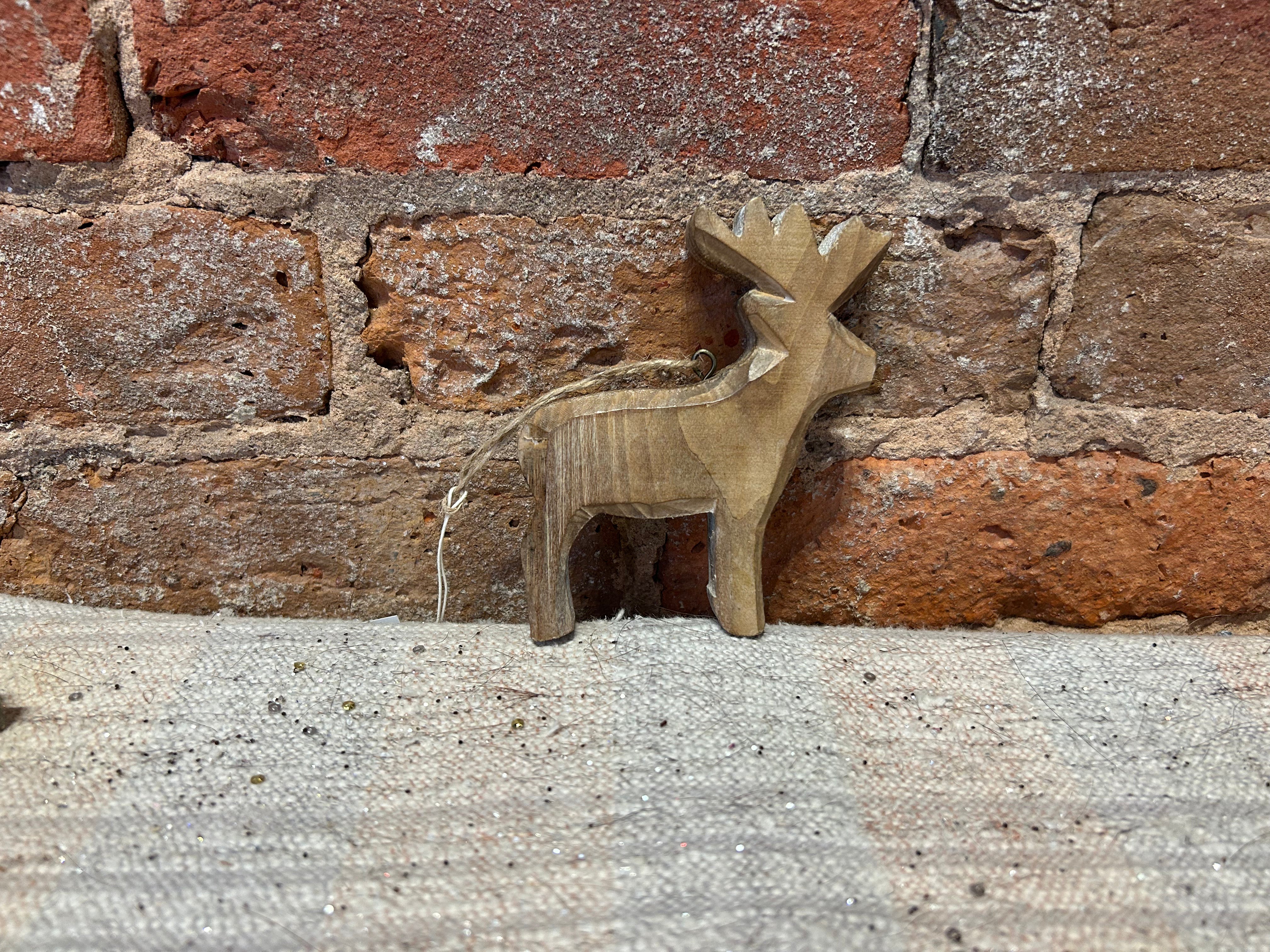 Wooden Forest Animal Orn 3”