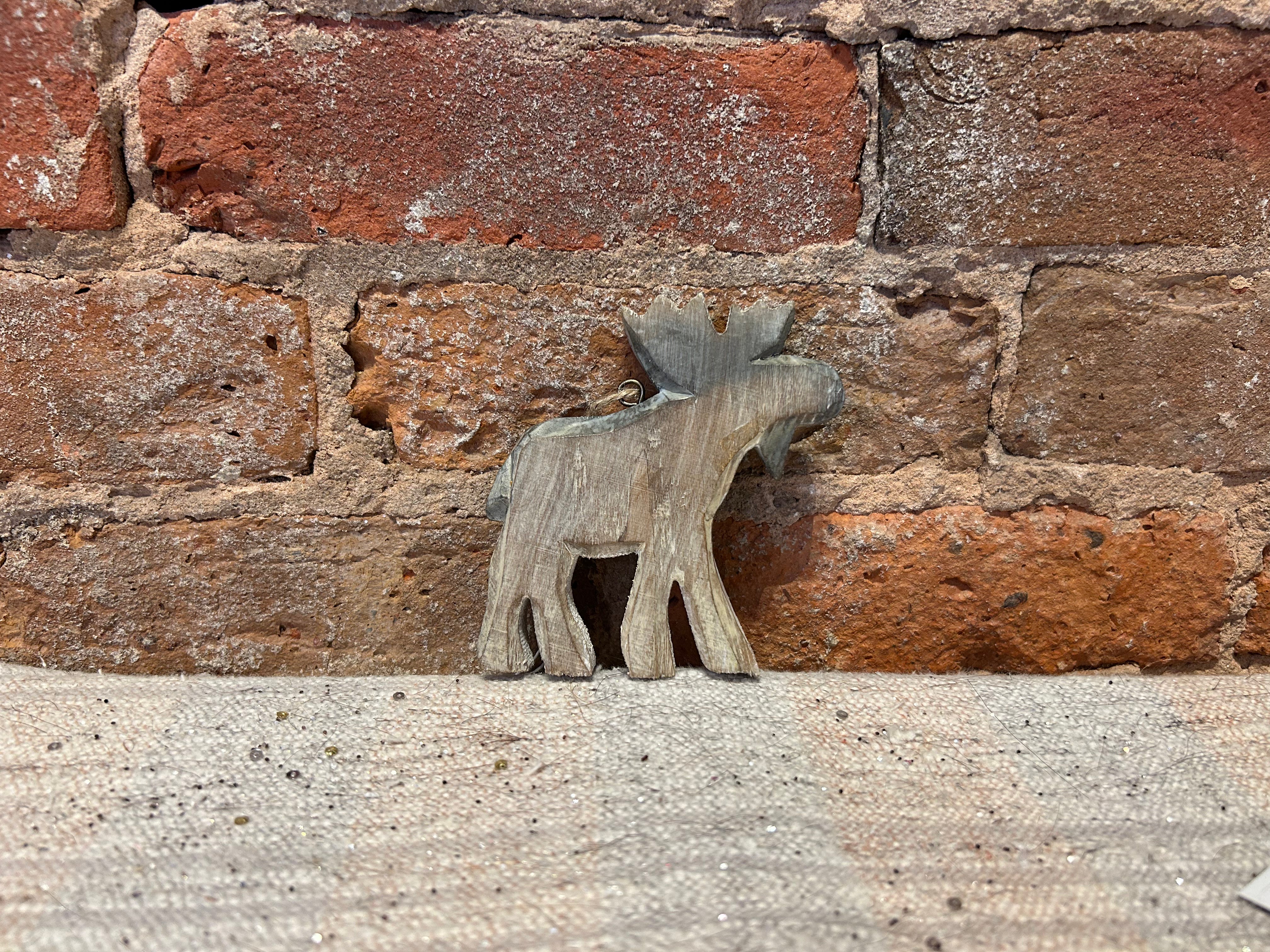 Wooden Forest Animal Orn 3”