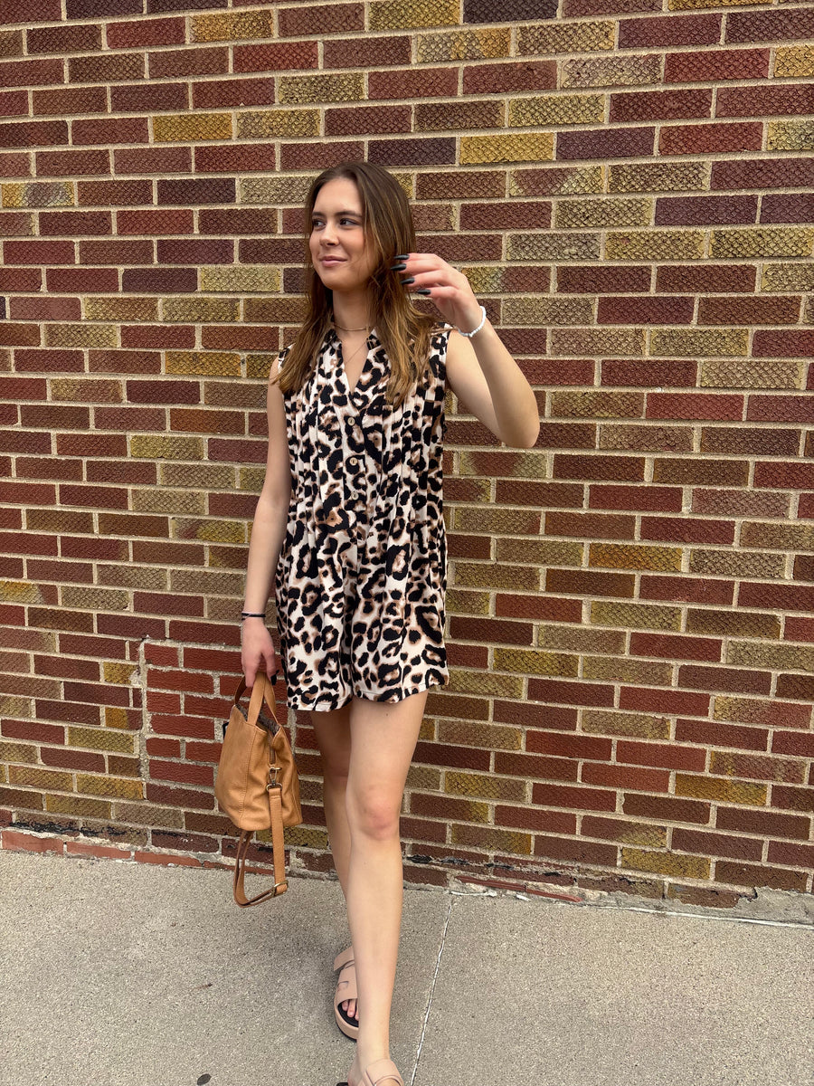 Leopard Print Romper